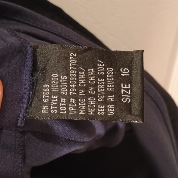 S.L. Fashions multi ruffles layered navy dress - Picture 7 of 8